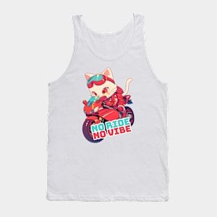 Cool cat riding motorbike Tank Top